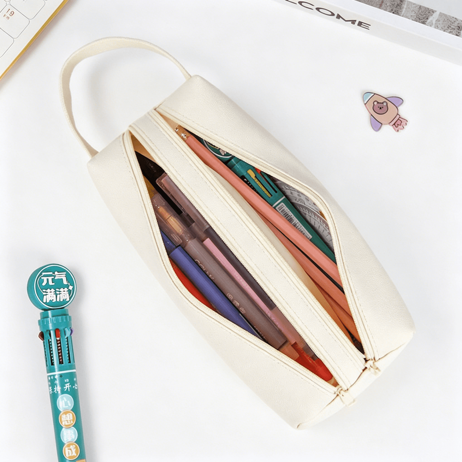 Canvas Pencil Case — Compact Rectangular Pen (2)