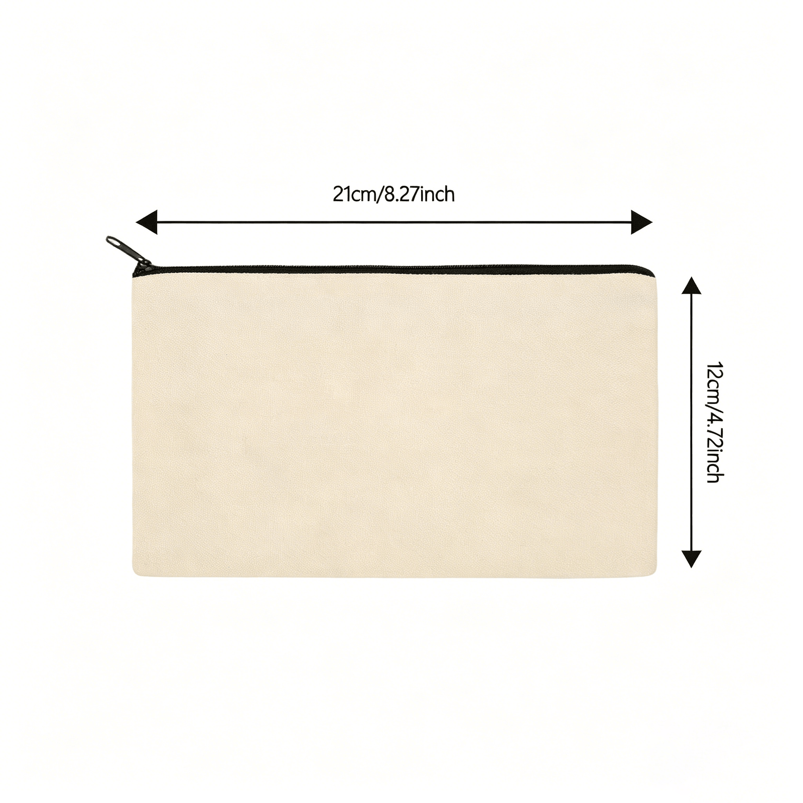 Canvas Pencil Case — Minimalist Flat Pen Pouch (2)